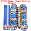 Miniatyrbillede 2 af 5: Børnefødselsdagsgaveposer Roblox Tema Festartikler Papirtallerkener Kop Tallerkener Serviet Baby Shower Engangsservicesæt 80 stk.-XF1- lbls-bpxq-80pcs