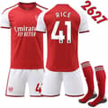2627 Arsenal Hjemmebørnefodboldtrøje med strømper nr. 41 Rice-FF- No.41 26