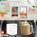 Miniatyrbilde 4 av 4: Minikyl 10 L - VEVOR - 12 V DC/220 V AC Mini Bærbar kosmetisk kjøleskap - Varmt og kaldt dobbeltmodus - Hvit