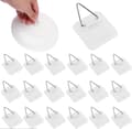20 Pieces Plate Hangers for Wall, Invisible Plate Hangers Wall Mounted Hooks Self Adhesive Plate Hangers Plate Holders-FF-