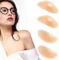 2 Pairs Silicone Shoulder Pads - Invisible Non-Slip Shoulder Push-Up Pads (Beige)-FF-