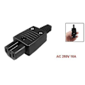 Miniatyrbillede 1 af 2: Sort Iec320 C15 Hun Udgang Stik Strømadapter Konnektor Ac 250v 10a