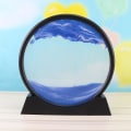 Miniatyrbillede 3 af 5: Flydende Sand Art Billede Rundt Glas 3d Sandscape I Bevægelse Display