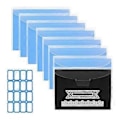 Miniatyrbilde 1 av 5: 8 stk. Oppbevaringspose og magnetisk ark for stempler og dies - Dies oppbevaringssett for kutting, scrapbooking, oppbevaring av hobbydies, blå