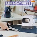 Miniatyrbild 3 av 4: Mini Värmepressmaskin T-Shirt Tryck Enkel Värmeöverföring Press Järnmaskiner för Kläder DIY Hem, EU-kontakt