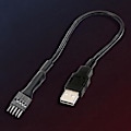 Miniatyrbild 3 av 5: 9-pins hane till extern USB A hane PC Moderkort Intern Dataförlängningskabel 20cm