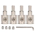 Miniatyrbilde 1 av 4: Amp Input Reduser 0GA til 4GA Messing Slitesterk Strøm Jord Input Reduser Adapter for Bil