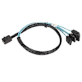 Miniatyrbilde 5 av 5: 12GBPS Mini SAS HD SFF 8643 til 4 SATA 3.0 Kabel PVC Dobbel Kanal 7P Server Harddisk Array Data Linje 1m / 3.3ft