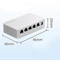 Miniatyrbilde 3 av 5: 5 Port 100Mbps Ethernet Switch Mini Switch Bærbar RJ45 Hub Ethernet Splitter med Strømkabel EU Plugg