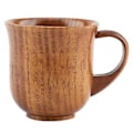 Miniatyrbillede 1 af 5: Bærbar Naturtræ Kop med Håndtag Træ Tekop Kaffe Øl Juice Drikkekrus (#2)