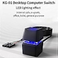 Miniatyrbillede 4 af 5: LED Lys Computer Desktop Switch PC Bundkort Ekstern Start Strømknap Forlængerkabel til Hjemmekontor 10M Sort