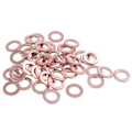 Miniatyrbillede 2 af 5: 50 stk. kobber knuse skive flad tætningsring fitting 6mm X 10mm X 1mm