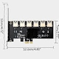 Pikkukuva 4 / 4: PCI-E X1 1 - 6 USB 3.0 -laajennuskortti X4 X8 X16 -näytönohjainnousuputkelle