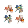 Miniatyrbillede 5 af 5: 5 stk. Servietringe, Rhinest Nautisk Servietring Hs Serviet Le For ,