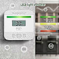 Miniatyrbild 2 av 5: Kolmonoxiddetektorer, Bärbar CO-alarmdetektor med LCD Digital Display för Resor Hem