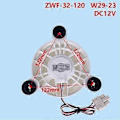 Pikkukuva 3 / 5: Jääkaapin pakastimen tuuletinmoottori jääkaapille ZWF-32-120 W29-23 jäähdytystuuletinmoottori DC12V 2.5W 1870RPM