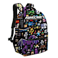 Miniatyrbild 1 av 5: 16 tum Minecraft-spel 3d-tryck barn skolväskor ortopedisk ryggsäck barn skolpojkar flickor Mochila tecknad väska