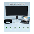 Miniatyrbilde 2 av 5: Ethernet Splitter 1 inn 2 utganger Høy Hastighet 1000Mbps RJ45 Splitter Adapter for Cat5/5E/6/7/8 Kabelrutere og Mer