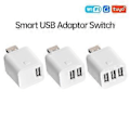 Miniatyrbillede 2 af 5: Tuya Smart WiFi USB Adapter Switch 5V Mini USB Strømadapter Smart Life Kontrol til Alexa Yandex 2USB