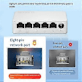 Pikkukuva 5 / 5: 5 Portin 100Mbps Ethernet-kytkin Mini-kytkin Kannettava RJ45-keskitin Ethernet-jakaja virtajohdolla EU-pistoke