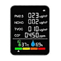 Miniatyrbild 2 av 5: 6 I 1 Co2 Mätare Luftkvalitetsdetektor Co2 Testare Koldioxid Pm2.5 Tvoc Hcho Värde Temperatur H