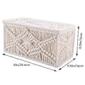 Miniatyrbild 4 av 5: Tissue Box Cover Boho Dekor Rektangulär Pappersnäsdukshållare med Pärlspänne Makramé Servettvävnader Organizer Heminredning