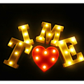 Miniatyrbild 5 av 5: LED-bokstavslampor 26 bokstäver i alfabetet Ljusskyltar Perfekt för bröllopsfest Bardekoration (Y Vit)-Fei Yu