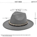 Pikkukuva 4 / 5: Eurooppalainen ja amerikkalainen villainen brittiläinen retro jazz-hattu, joka sopii kaikkeen, retro iso lierihattu, iso kultaketju, musta silinterihattu