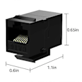 Miniatyrbilde 3 av 5: 25 stk. RJ45 Kobling Cat6 S Inline Kobling Hun Til Hun Innsettingskobling