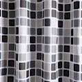 Miniatyrbillede 4 af 5: Bruseforhæng 200x200cm(BxH) Polyester Anti-Mildew Badeværelse Bruseforhæng Vandtæt Tyk Mosaik Mønster Kar Forhæng Liner med Spænder/H