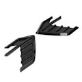 Miniatyrbillede 3 af 5: Side Vent Sticker, 2 stk. Gloss Sort Side Vent Dekorations Trim Bil Haj Gæller Fineste Materialer