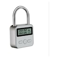 Miniatyrbild 1 av 5: Brynnl Smart Time Lock Max 99 Timmars Tidlås med LCD-display USB Uppladdningsbar Säkerhetshänglås Heavy Duty Metall Elektroniskt Timerlås (A