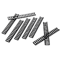 Miniatyrbillede 2 af 5: 8 stk. Polymer Blød Let Installation Stige, 18 Slots, sort