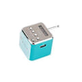 Miniatyrbillede 5 af 5: Mini Bluetooth Højttaler Klar Lyd 4 Knappers Design Skærm FM Radio Trådløs Bærbar Bluetooth Højttaler Blå Bluetooth Version