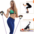 Miniatyrbild 4 av 5: Push Up Bodybuilding, 9 i 1 Fällbar Multifunktionell Push Up Board med Motståndsband, Push Up Board Bodybuilding Enhet för Hemträning