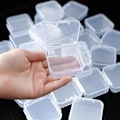 Miniatyrbillede 4 af 5: 16 Pak Klar Plastik Perle Opbevaringsbeholdere Boks Med Hængslet Låg Til Små Ting, Diamanter, Perler