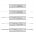 Miniatyrbillede 1 af 5: 5 stk. 10w Watt 100 Ohm 5% Aksial Tråd Cement Modstande