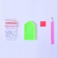Miniatyrbilde 1 av 4: Diamantmaleri Nøkkelring U - DIY Kit med 26 Alfabetbokstaver for Håndverkselskere