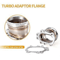 Miniatyrbilde 5 av 5: V-Formet Flenset Turbin Downpipe Adapter for T25T28 GT25 GT28 Rustfritt Stål Adapter