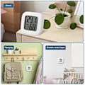 Miniatyrbild 3 av 5: Hygrometer Termometer för Inomhusbruk, 3st Mini LCD Hög Noggrannhet Digital Hygrometer Termometer, Inomhus Utomhus Väggmonterad Hemtermometer För Hem, Kontor