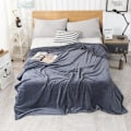 Miniatyrbilde 1 av 3: Rutete sofa-fleeceteppe - Sofaoverkast 230x200, Flanell sofaoverkast for 2 personer Myk og varm grå - RWPlaid