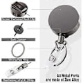 Miniatyrbillede 3 af 5: 1 stk. Udtrækkelig nøglering, kraftig, udtrækkelig lanyard med bælteclips, udtrækkelig nøglering til ID-badgeholder, badgeholder (d-4-d)