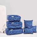 Miniatyrbillede 3 af 5: 6 stk. Vandtætte Rejse Tøj Opbevaringsposer Bagage Organizer Rejse Pakke Poser (Navy Blå)