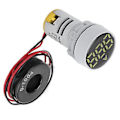 Miniatyrbild 5 av 5: Digital Strömmätare Kristallpanel Amperemeter Rund Signalindikator AC 220V AD16‑22DSAGul