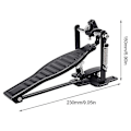 Miniatyrbillede 2 af 5: Trommepedal Sort Aluminiumlegering Børne Rack Trommesæt Med Trommestik & Trommenøgle