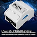 Miniatyrbillede 2 af 3: 220v Multifunktionel Digital Enkeltfaset Elektrisk Energi Site Meter På Din Skinne Meter 2 Linje 4p (20(80) f