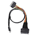 Miniatyrbilde 1 av 5: Oculink SFF-8611 4I til PCIe SFF-8639 U.2 NVMe med SATA 15P Mannlig Strømserverkabel Datatilbehør