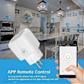 Miniatyrbilde 3 av 5: Tuya Smart Wifi Plugg EU 20A Smartkontakt med Strømovervåking Energisparing Tidsstyring Fjernkontroll Smart Life EU Plugg