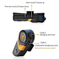 Miniatyrbillede 1 af 5: Lx3 Hjelm Bluetooth Bt5.0 Trådløst Headset 1200mah Gul