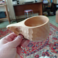 Miniatyrbild 5 av 5: Bärbar träkaffekopp gummikopp i trä för te mjölk drickskoppar dryckesvaror handgjord juice citron tekopp